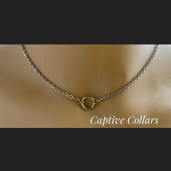 Mini O Ring Necklace Day Collar 24/7 Wear - Picture 2 of 11